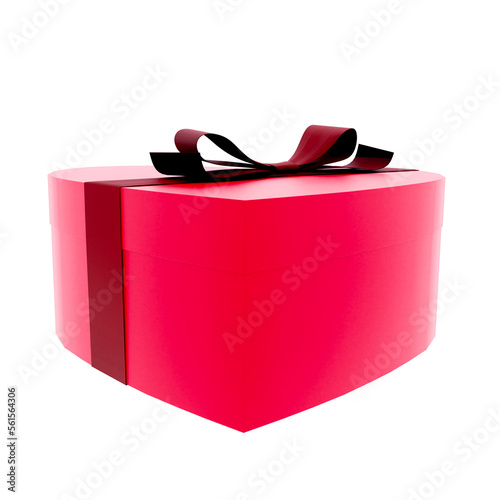 3D Heart Shaped Boxes Render Valentine's elements PNG