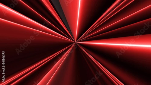 abstract red color psychedelic wavy tunnel motion background. visual fractal glossy stripes smooth texture background