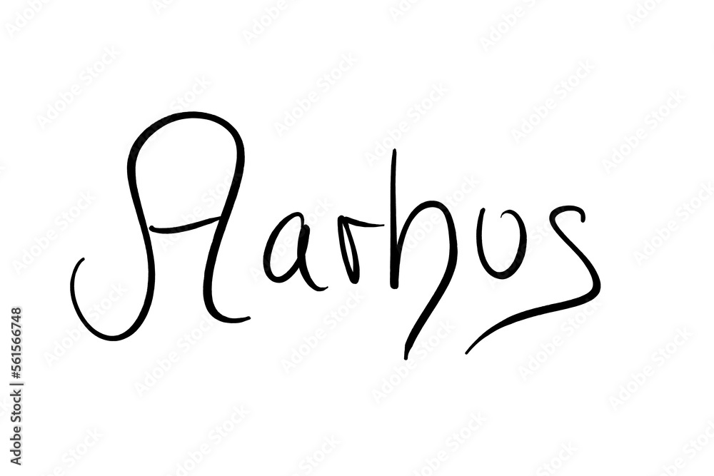 Aarhus Handwritten black on white Aarhus Handwritten black on white