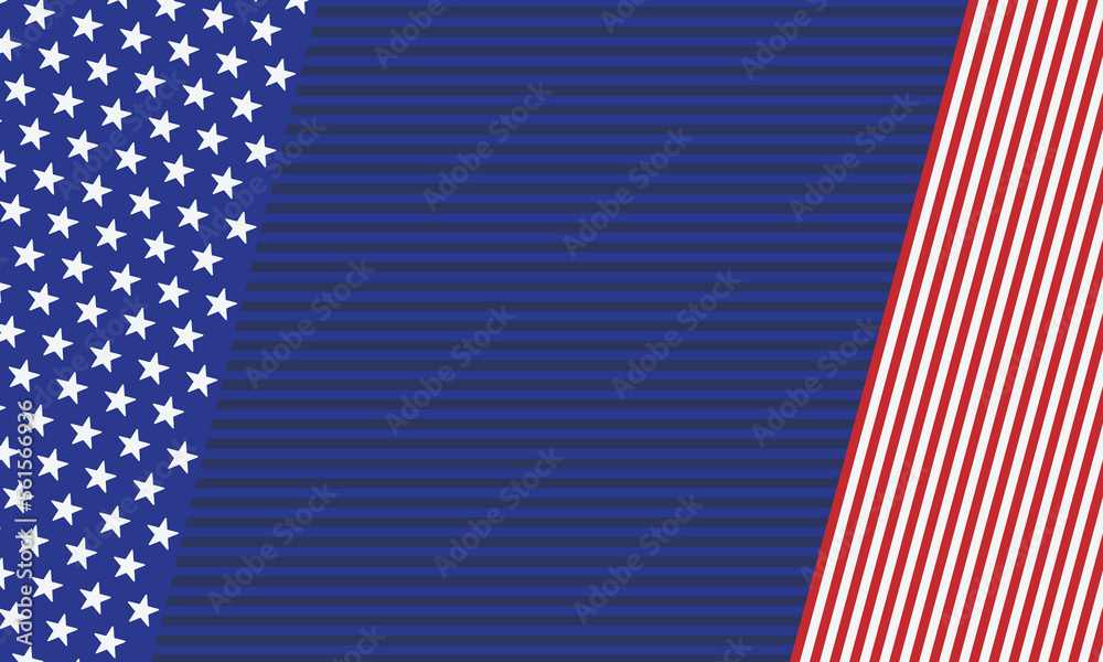 Fototapeta premium blue and red frame with a usa flag pattern 