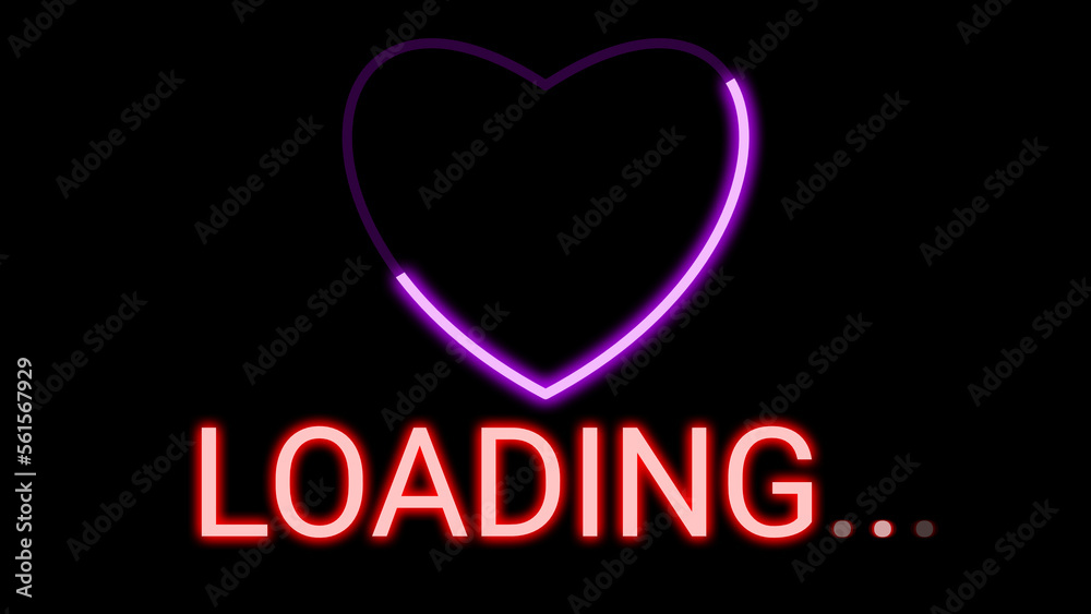 heart shape loading bright illustration image