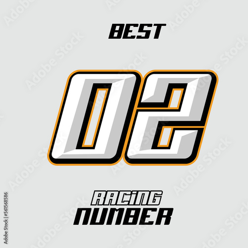 Vector Racing Number Template 02
