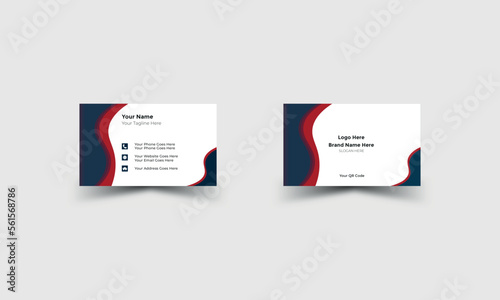 Double sided professional modern business card design trend vector file mockup 