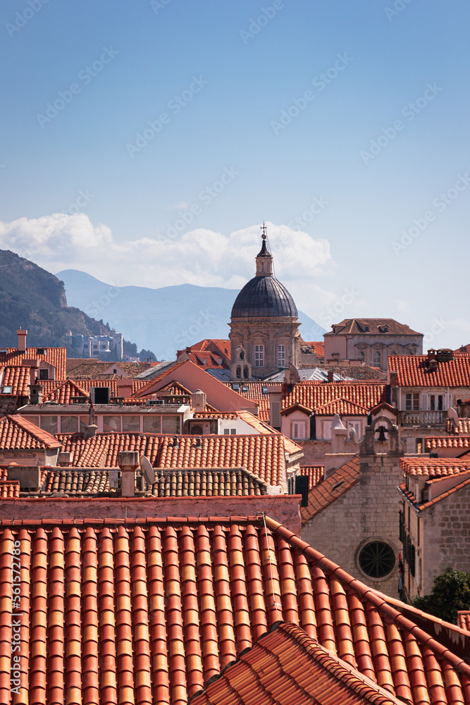The Cathedral of the Assumption of the Virgin Mary, located in Dubrovnik, Croatia, Europe.