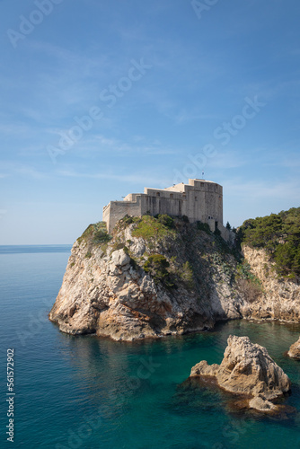 Majestic fort Lovrijenac, captured on a beautiful sunny day, Dubrovnik, Croatia, Europe.