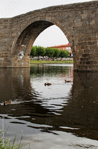 Old stone bridge and reflections on the river © Nacho