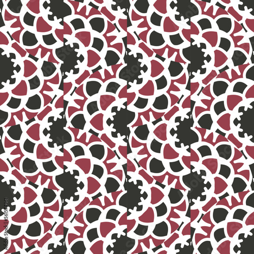 Seamless texture with arabic geometric ornament. Vector asian mosaic pattern with decorative elements