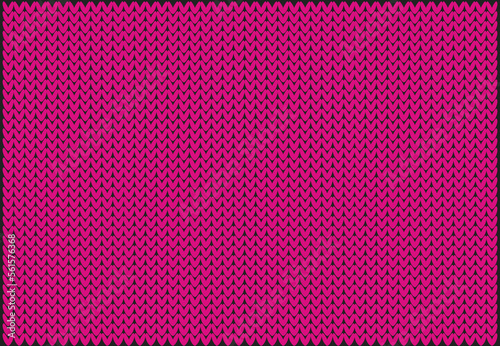 Winter 2023 Knitted background Rose violet. Banner. Sample.  For knitwear advertising, knitted clothing patterns, writing texts. Wallpaper. Posters.Vector illustration