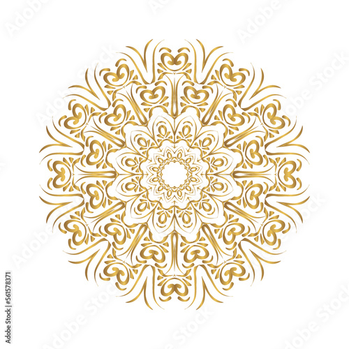 Luxury Mandala Gold Transparent Background In Islamic Arabesque Style 