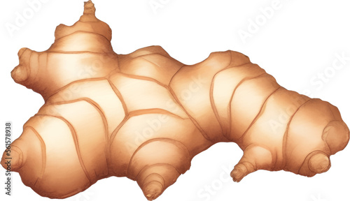 Ginger Root Detailed Beautiful Hand Drawn Vector Illustration