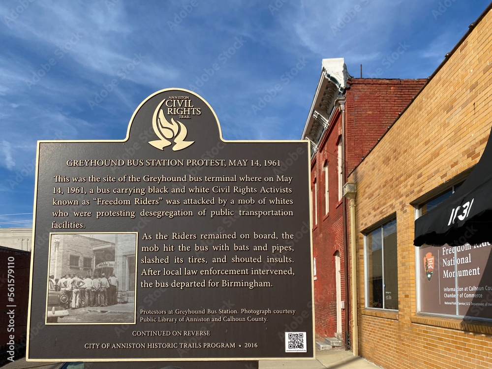 The Freedom Riders National Monument in Anniston, Alabama established ...