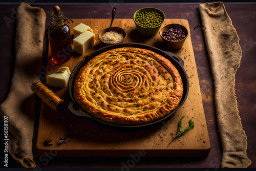 tasty meat pie called burek photo