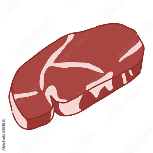 Marbled beef steak hand drawn