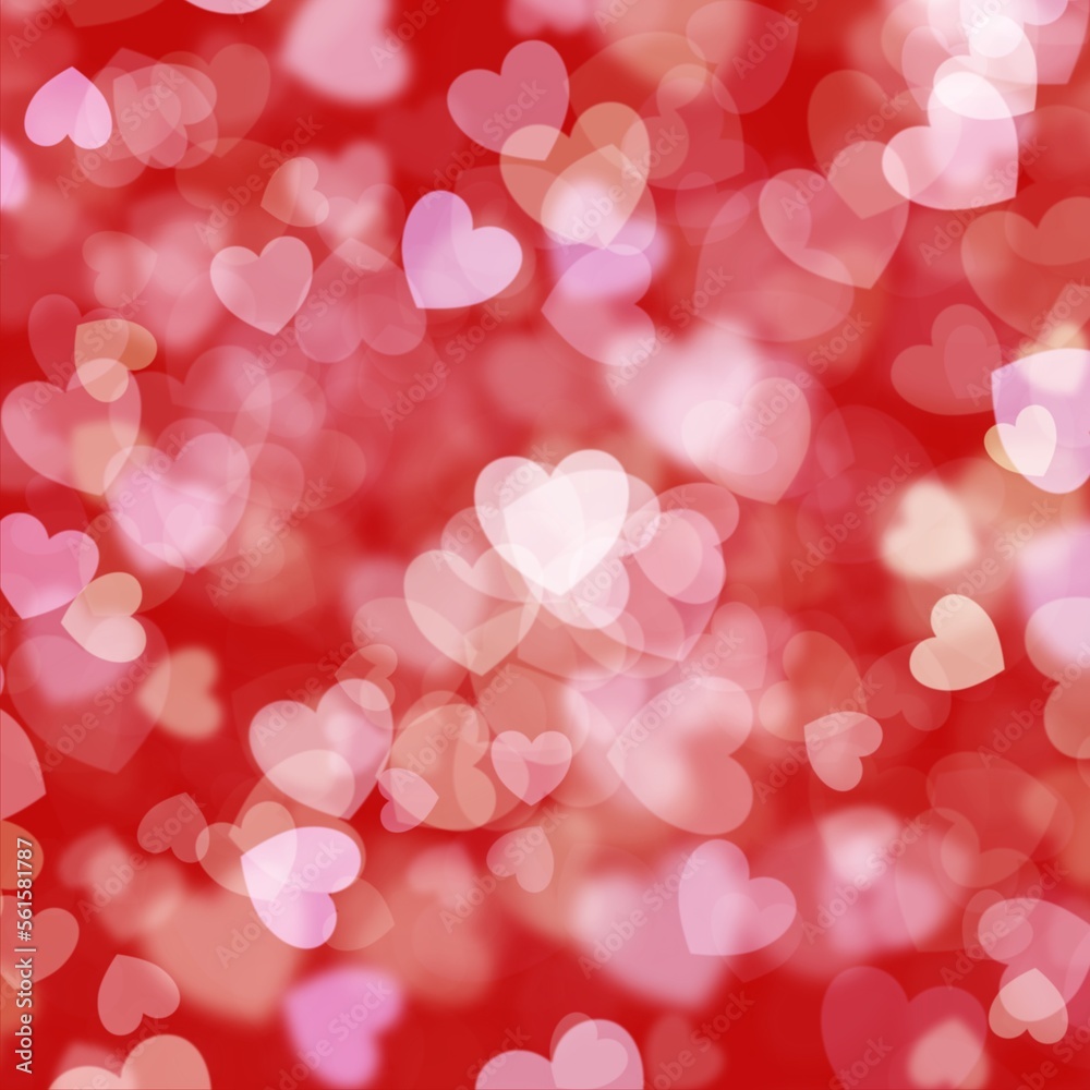 Hearts Bokeh Valentine Background, Valentine's Day