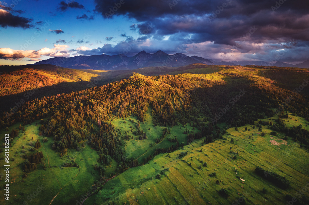Łapszanka, Spisz - widok na Tatry