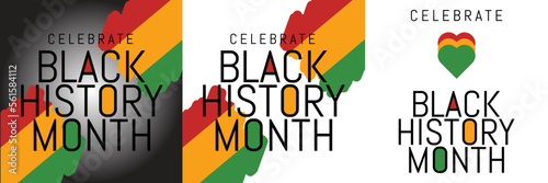 Black history month African American history celebration vector illustration 