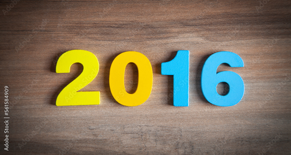 Happy New Year. 2016 on wooden background Happy New Year. 2016 on wooden background