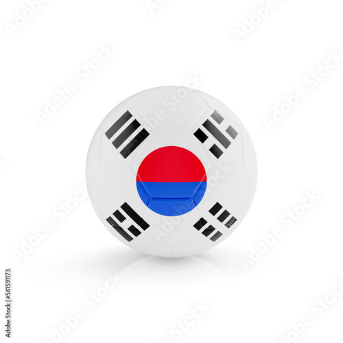3D football soccer ball with South Korea national team flag isolated on white background - 3D Rendering Free Download 3D football soccer ball with South Korea national team flag isolated on white background - 3D Rendering - GFXLoad