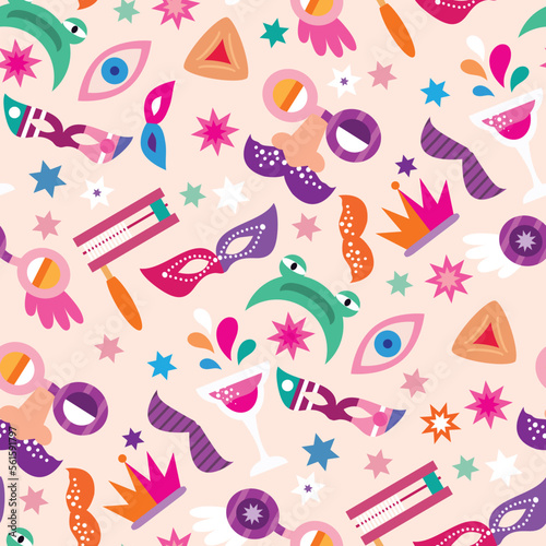 Happy Purim pattern 1