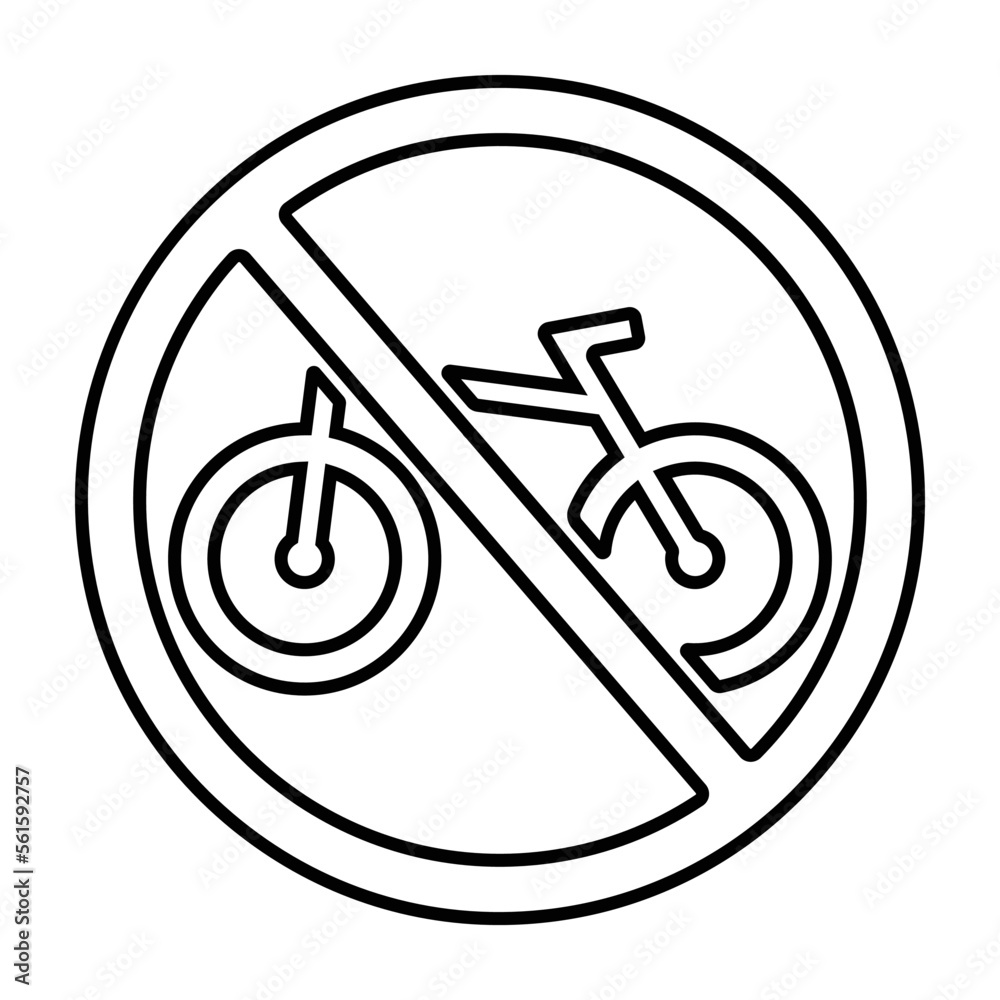 Bycicle ban, not allowed. Vector illustration
Bycicle ban, not allowed. Vector illustration