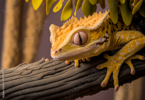 Wildlife Protography of The crested gecko,digital art,illustration,Design,vector,art photo