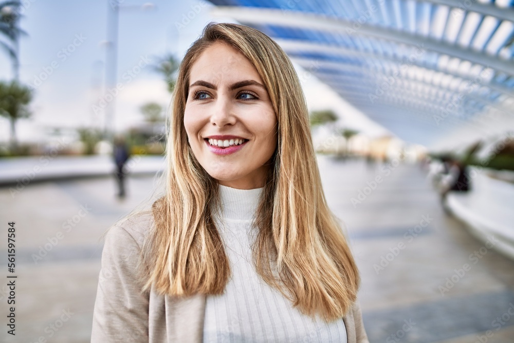 Young blonde woman smiling confident at street Young blonde woman smiling confident at street