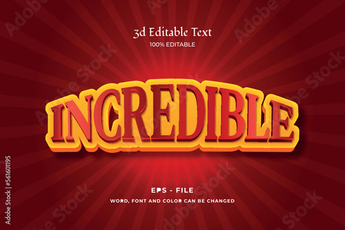Incredible stylish 3d text effect design