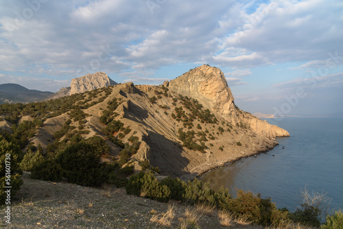 View of Mount Koba-Kaya and Golitsyn trail. Crimea