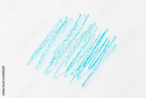 Fototapeta Naklejka Na Ścianę i Meble -  Wax crayon hand drawing blue background