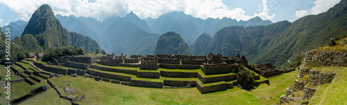 Machu Picchu Peru Panoramic Courtyard