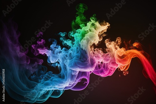 Abstract Multicolor Smoke Wallpaper. Colorful Background. Created by Generative AI.