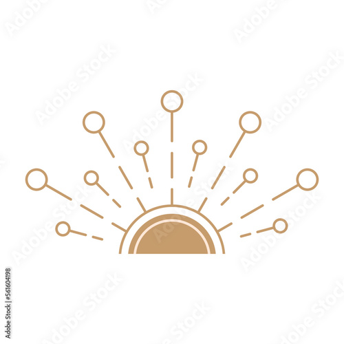 Minimalist mid-century boho art. Decorative Boho element. Abstract vector illustration