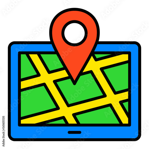 Location Filled Line Icon