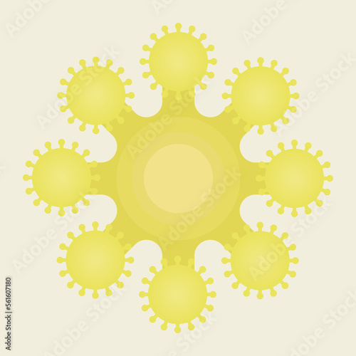 Virus molecule. Bacterium. Coronavirus. Vector illustration