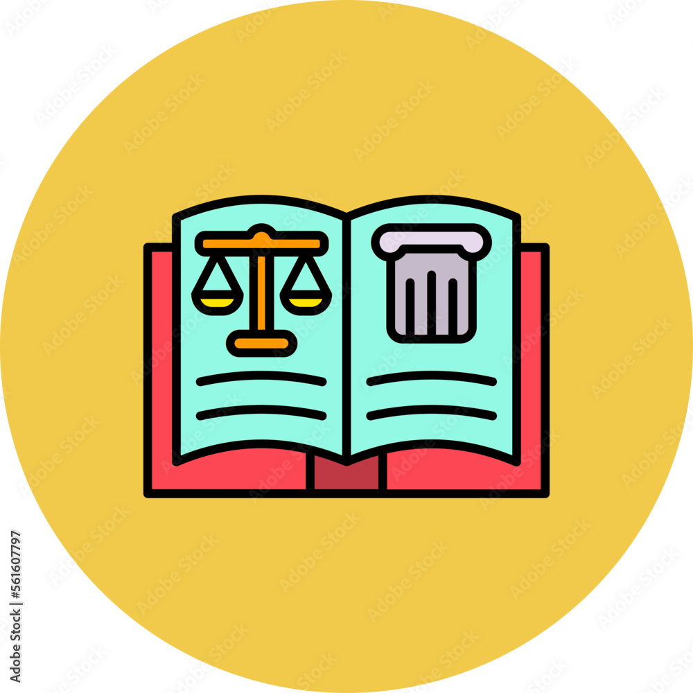 Ancient Multicolor Circle Filled Line Icon Ancient Multicolor Circle Filled Line Icon
