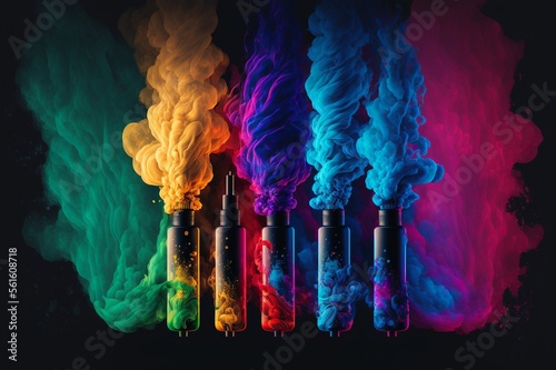 Abstract Colorful Vape Wallpaper. Colorful Background. Created by Generative AI