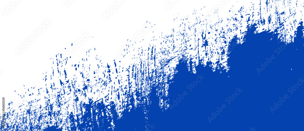 Navy blue brush stroke background. Blue ink splash on backdrop. Brush