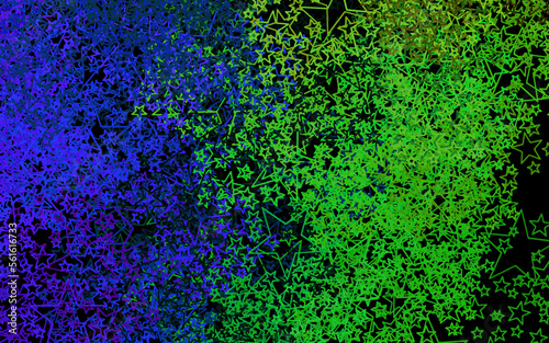 Dark Multicolor vector pattern with christmas stars.