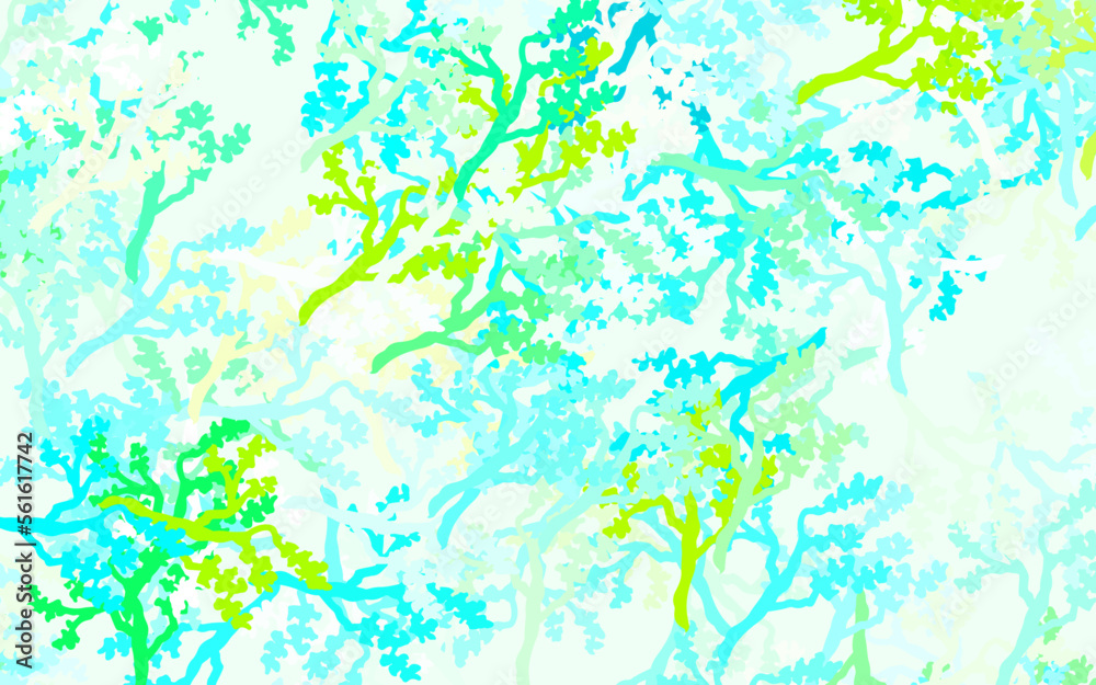 Light Green vector doodle layout with leaves, branches. Light Green vector doodle layout with leaves, branches.