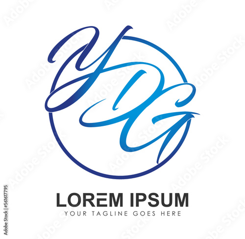 Monogram Logo Initial Letters YDG