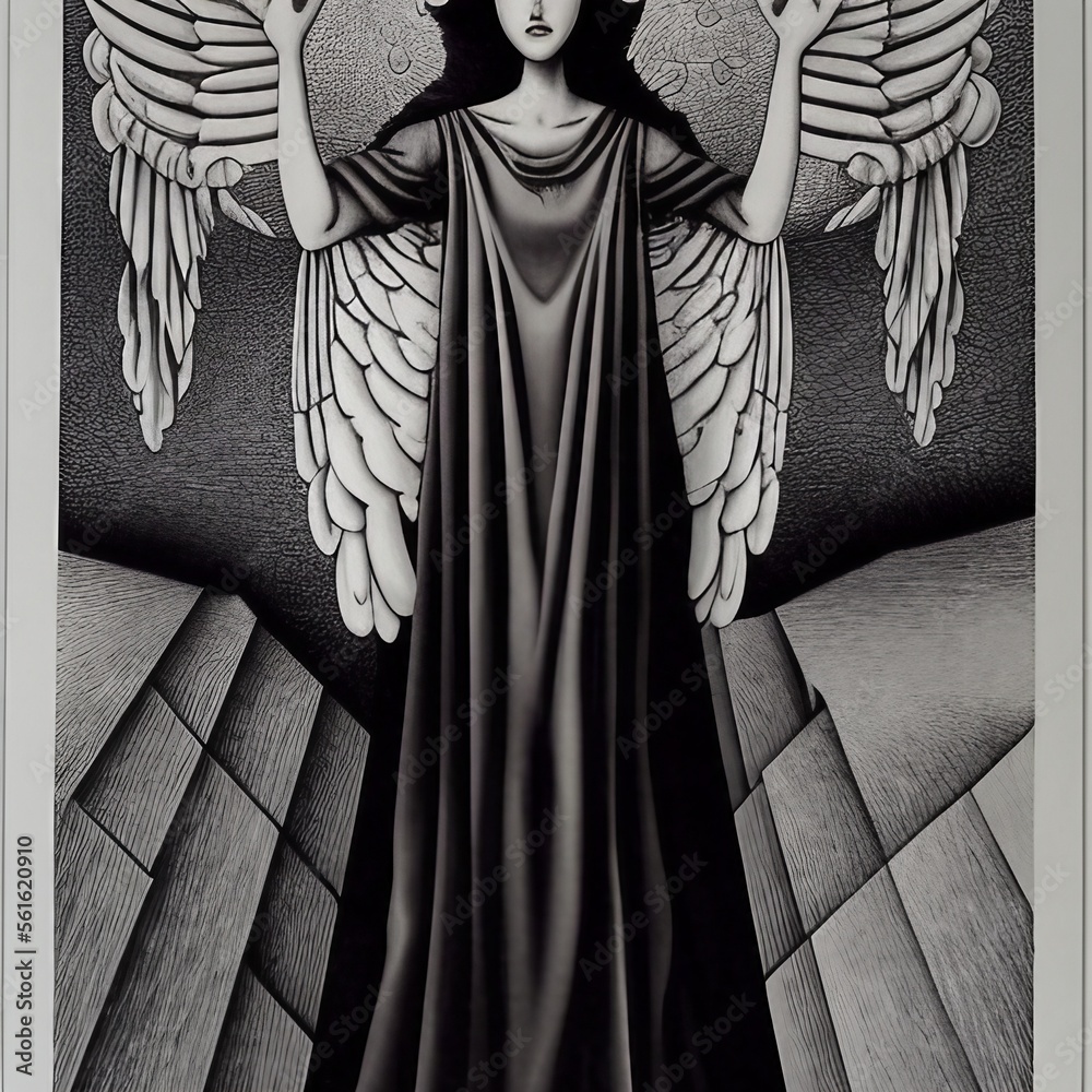 Gothic black and white illustration Stock Illustration | Adobe Stock