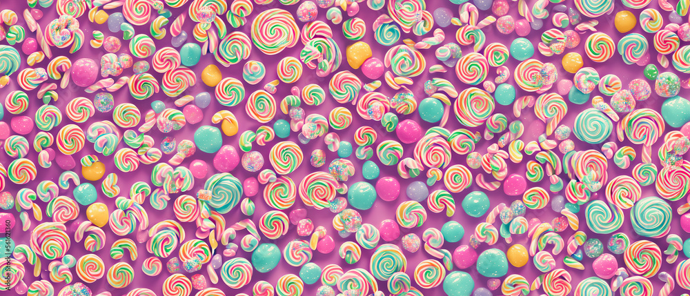 The seamless texture of candy land creates a mouthwatering and indulgent visual experience. Generative AI The seamless texture of candy land creates a mouthwatering and indulgent visual experience. Generative AI