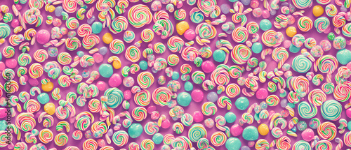 The seamless texture of candy land creates a mouthwatering and indulgent visual experience. Generative AI