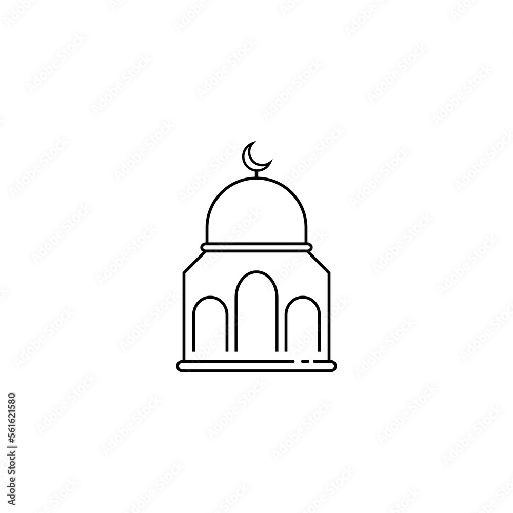 Isolated mosque icon vector graphics