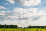 Electric wires and power line pylons