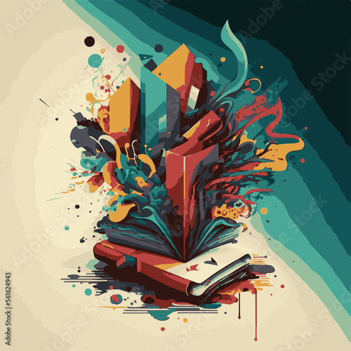 book of content organized abstract vector