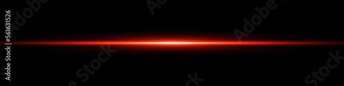 Abstract red laser beam. Transparent isolated on black background. Vector illustration.the lighting effect.floodlight directional