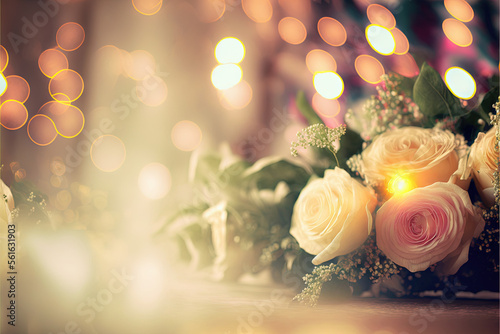 Wedding flowers texture background
