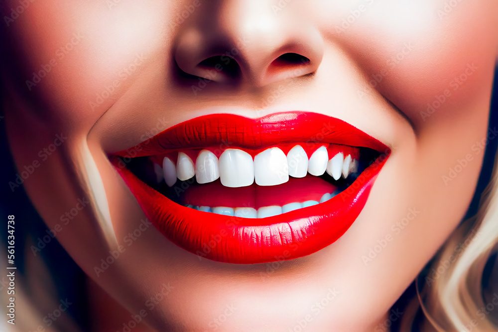 Perfect lips. shot of womans lips. Generative AI. Perfect lips. shot of womans lips. Generative AI.