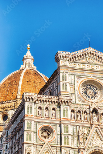 Cathedral of Santa Maria del Fiore with Duomo in Florence during Sunny Day